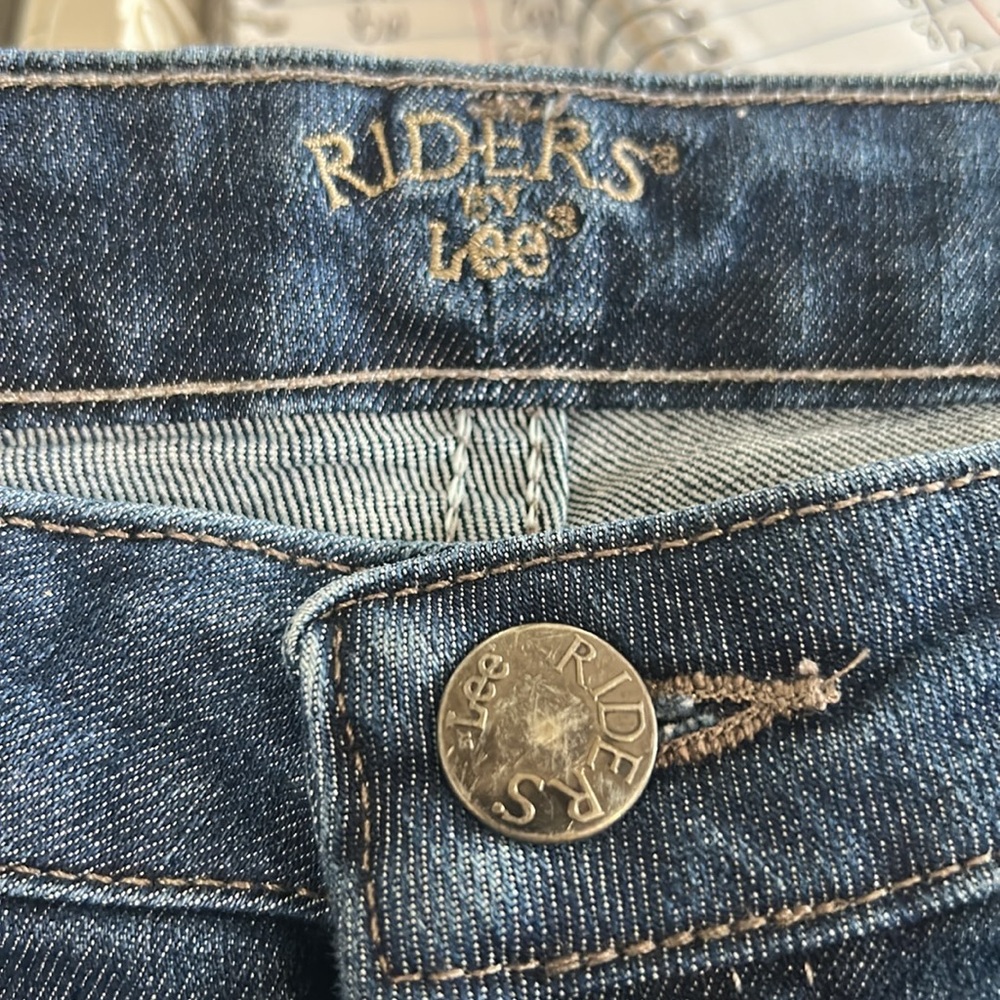 NWOT Lee Riders Women's 16 Petite Denim Blue Jeans Straight Leg Classic - Picture 8 of 10